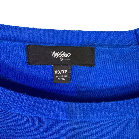 Mossimo Womens Size XS Blue Long Sleeve Sweater Nylon Blend - Picture 3 of 6